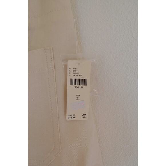 Anthropologie Maeve Colette Shorts White Women's 31 High Rise Patch Pockets - Picture 7 of 7